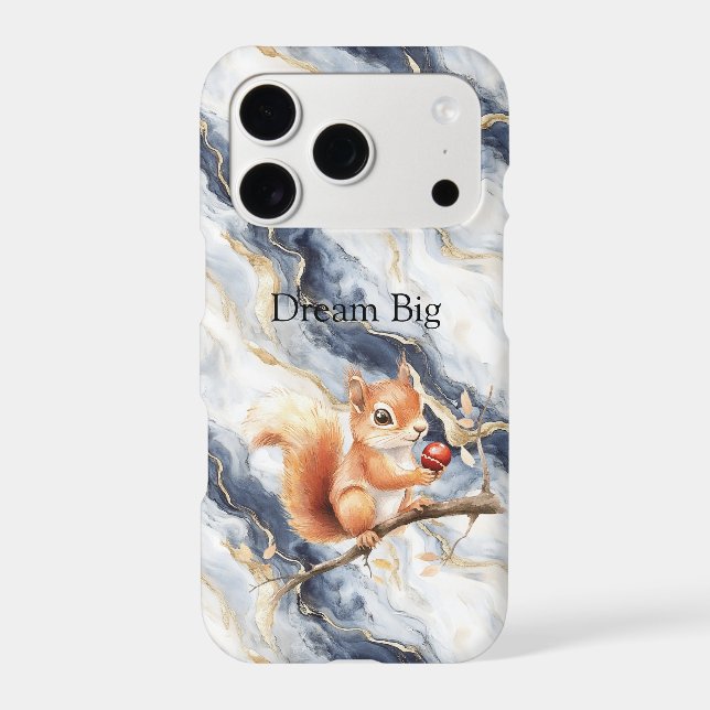 Blue White Gold Squirrel Apple Tree Case-Mate iPhone Case (Back)