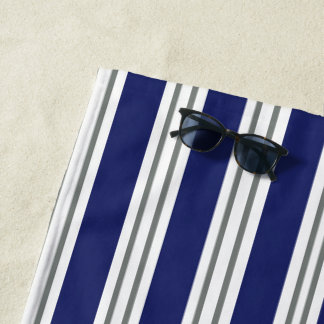 Blue white gray beach bathroom coastal towel
