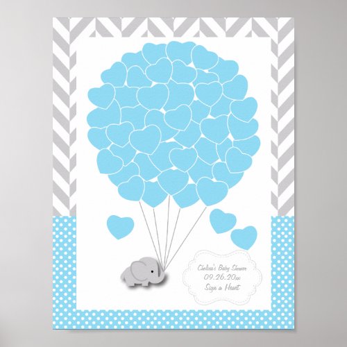 Blue White Gray Elephant Baby Shower 2 _ Guest Poster