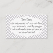 Blue White Gray Elephant Baby Shower Book Request Enclosure Card (Back)