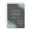 Blue White & Gray Floral Wedding Invitations