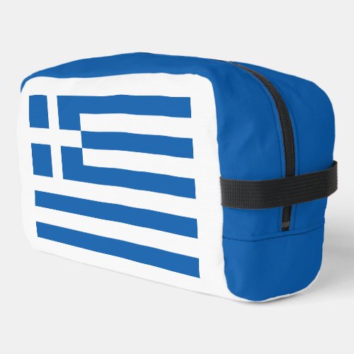 Blue white Greek flag custom travel toiletry bag