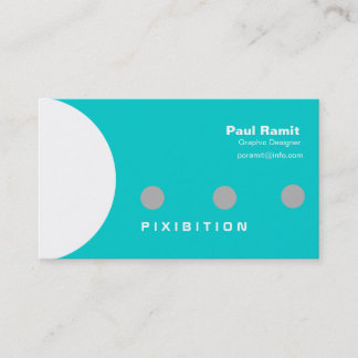 Blue White & Grey Dot Business Card
