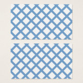 Blue White Harlequin Diamond Stripe Pattern (Front & Back)