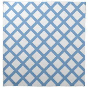 Blue White Harlequin Diamond Stripe Pattern Cloth Napkin
