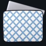 Blue White Harlequin Diamond Stripe Pattern Laptop Sleeve<br><div class="desc">Blue White Harlequin Diamond Stripe Pattern laptop sleeve</div>