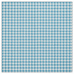 Blue White Houndstooth Pattern Fabric