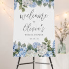 Blue & White Hydrangea Bridal Shower Foam Board