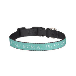Blue &amp; White If Lost Call Mom Dog Pet Collar