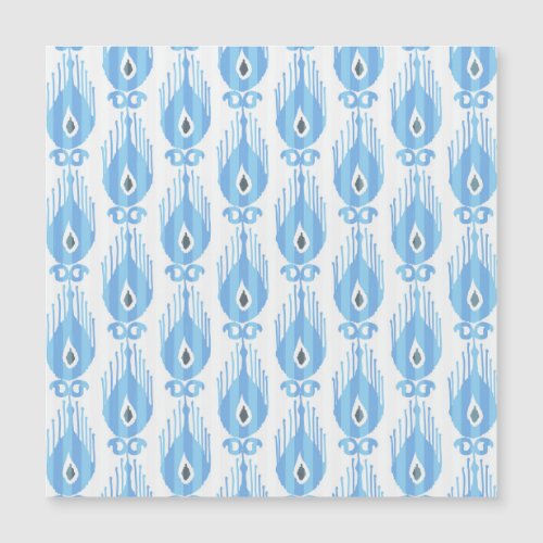 Blue White Ikat Pattern Design