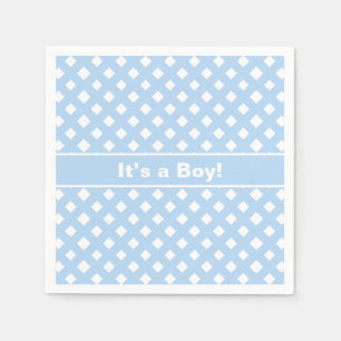 Blue & White It’s a Boy Baby Shower Napkins