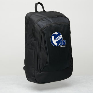 blue white kids teens custom volleyball port authority® backpack