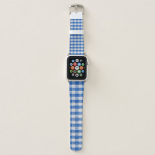 Blue-white lined dining clothes. apple watch band