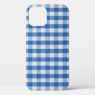 Blue-white lined dining clothes. iPhone 12 case