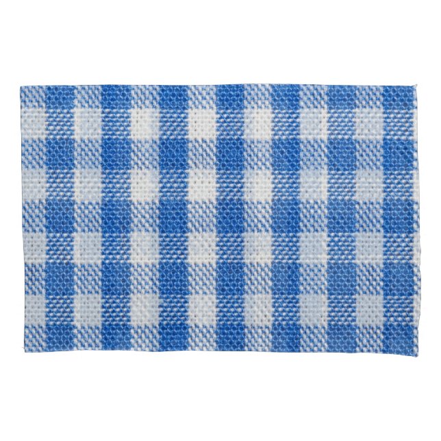 Blue-white lined dining clothes. pillow case (Front)