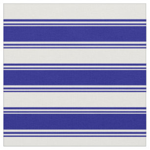 Blue & White Lined Pattern Fabric