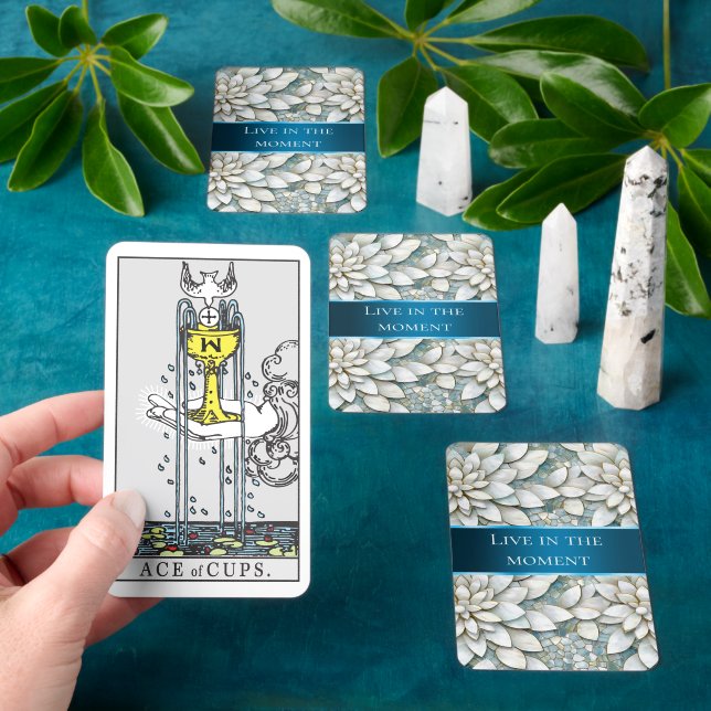 Blue White Lotus Flowers  Tarot Cards (Insitu)