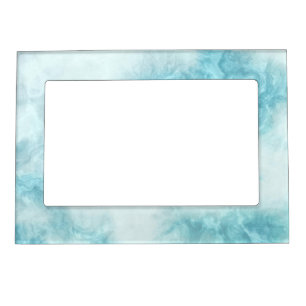 Blue white marble effect magnetic frame