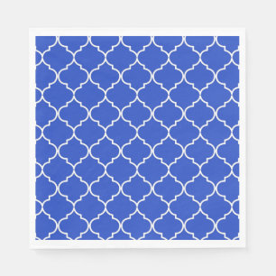 Blue & White Mediterranean Moroccan Pattern Napkins