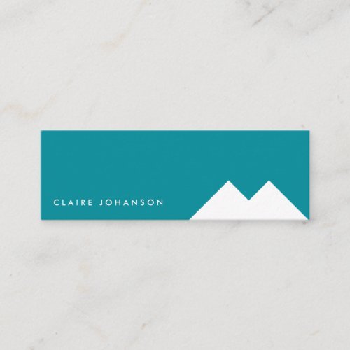 Blue white minimal modern simple geometric card