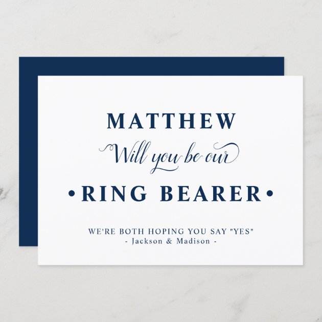 Ring Bear Wedding Card