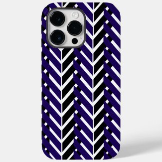 Blue White Modern Chevron Pattern