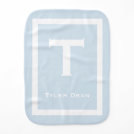 Blue White Modern Monogram Baby Boy Burp Cloth Blue White Modern Monogram Baby Boy Burp Cloth