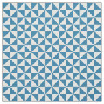 Blue White Modern Triangles Pattern Fabric