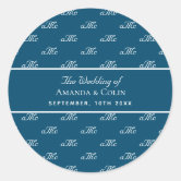 Navy Blue On White Basic Monogram R Sticker for Sale by rewstudio