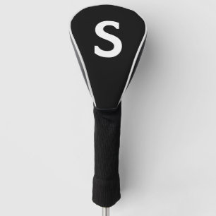 Blue & white monogram initial golf head cover