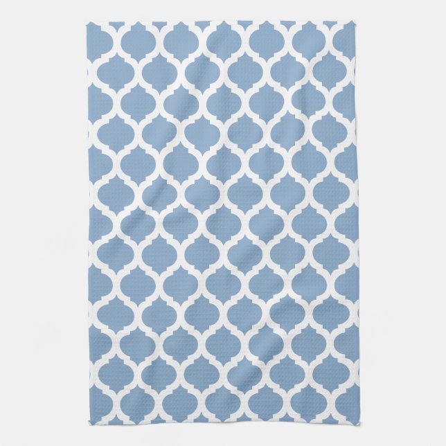Blue & White Moroccan Towel (Vertical)