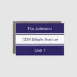 Blue White Name Address Unit Number Mailbox Decal