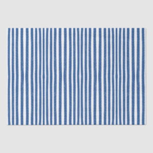 Blue & White Nautical stripes Tissue Paper