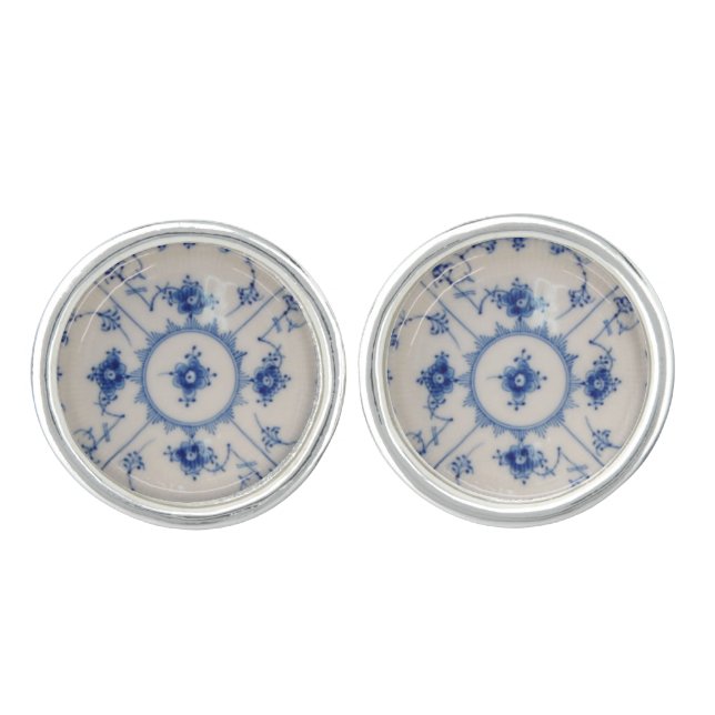 Blue & White of the North - Royal Copenhagen Cuffs Cufflinks (Front)
