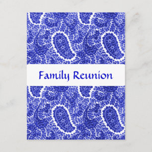 Blue & white Paisley Invitations Any Occasion