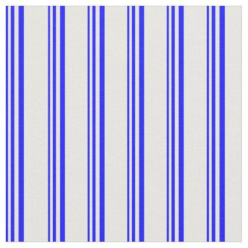 Blue & White Pattern of Stripes Fabric