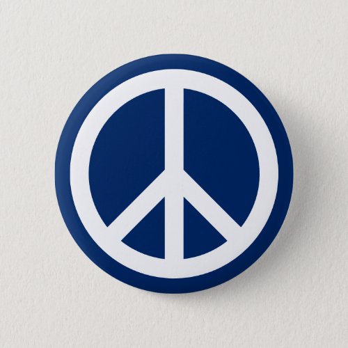 Blue  White Peace Pinback Button