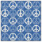Blue | White Peace Sign and Outlines Pattern