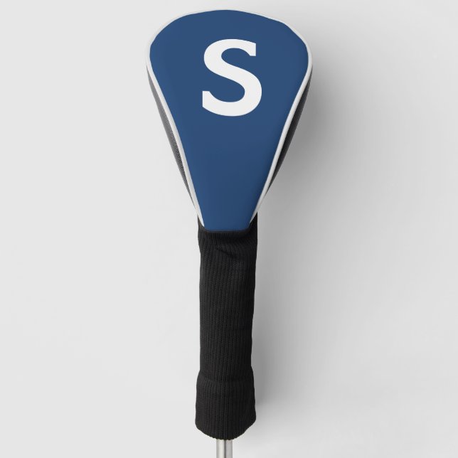 Blue & white Personalized Ping Pong Ball Golf Head Cover (Front)