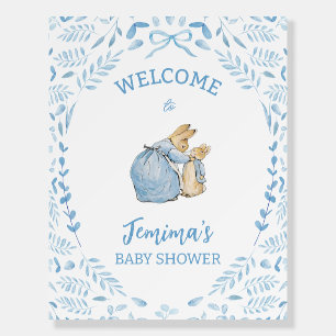 Blue White Peter the Rabbit Beatrix Baby Shower Foam Board