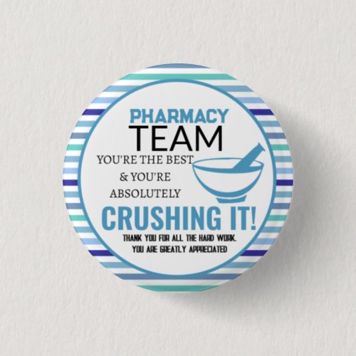 Blue  White Pharmacy team thank you Button