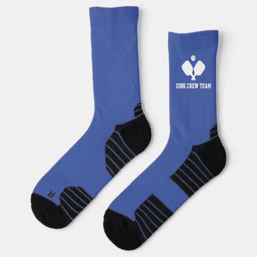 Blue White Pickleball Paddles Personalized Team Socks