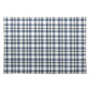 Blue White Plaid 1 Cloth Placemat