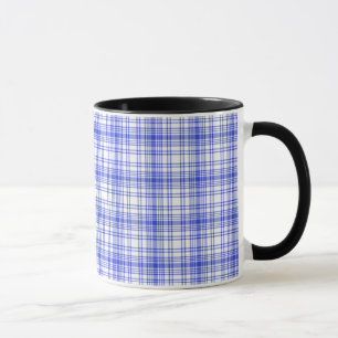 Blue White Plaid 2 Mug