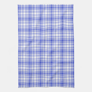 Blue White Plaid 2 Towel
