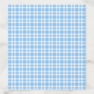Blue White Plaid Pattern Envelope Liner