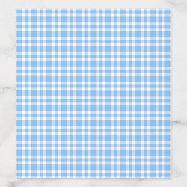 Blue White Plaid Pattern Envelope Liner (Design)