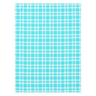 Blue White Plaid Pattern Tablecloth