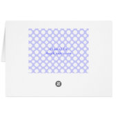Blue White Polka Dots Blank Card (Back Horizontal)