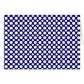 Blue White Polka Dots Blank Card (Front Horizontal)